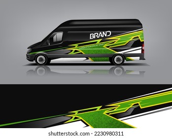 Car decal design vector. Graphic abstract stripe racing background kit designs for wrap vehicle, race car, rally, adventure and livery dekal