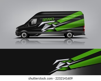 Vector de diseño de calcomanías de auto. Diseños gráficos abstractos de banda de fondo de carreras para envolver vehículos, autos de carreras, rally, aventura y livery dekal