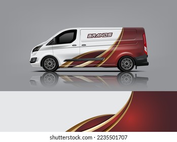 Vector de diseño de calcomanías de auto. Diseños gráficos abstractos de banda de fondo de carreras para envolver vehículos, autos de carreras, rally, aventura y livery dekal