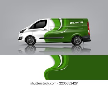 Car decal design vector. Graphic abstract stripe racing background kit designs for wrap vehicle, race car, rally, adventure and livery dekal
