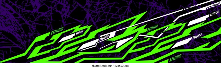 Car decal design vector. Graphic abstract stripe racing background kit designs for wrap vehicle, race car, rally, adventure and livery