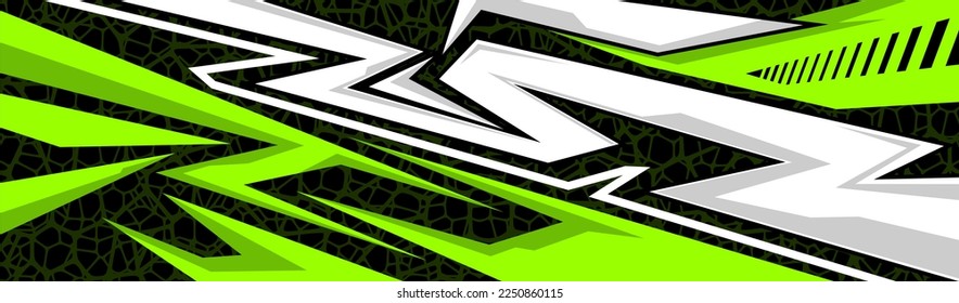 Car decal design vector. Graphic abstract stripe racing background kit designs for wrap vehicle, race car, rally, adventure and livery