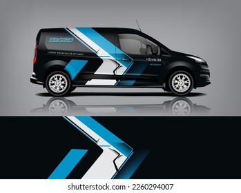 Car decal design vector. Graphic abstract stripe racing background kit designs for wrap vehicle, race car, rally, adventure and livery dekal a1