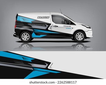 Vector de diseño de calcomanías de auto. Diseños gráficos abstractos de banda de fondo de carreras para envolver vehículos, autos de carreras, rally, aventura y livery dekal a1