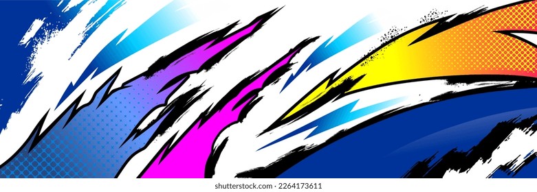 Car decal design vector. Graphic abstract stripe racing background kit designs for wrap vehicle, race car, rally, adventure and livery