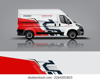 Car decal design vector. Graphic abstract stripe racing background kit designs for wrap vehicle, race car, rally, adventure and livery dekal a1