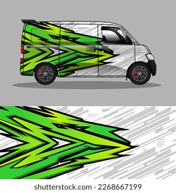 Vector de diseño de calcomanías de auto. Diseños gráficos abstractos de banda de fondo de carreras para envolver vehículos, carreras de coches, rally, aventura y livery