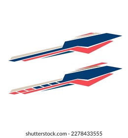 Car decal design vector. Graphic abstract stripe racing background kit designs