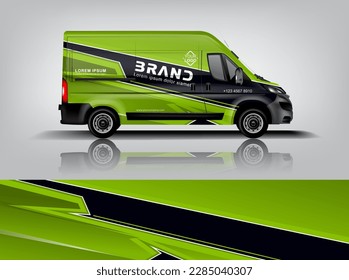 Car decal design vector. Graphic abstract stripe racing background kit designs for wrap vehicle, race car, rally, adventure and livery dekal a1