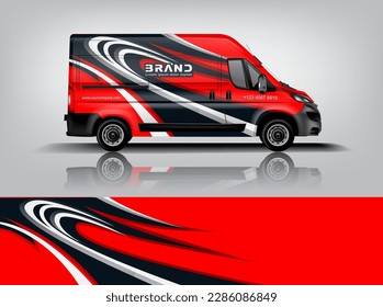 Vector de diseño de calcomanías de auto. Diseños gráficos abstractos de banda de fondo de carreras para envolver vehículos, autos de carreras, rally, aventura y livery dekal a1