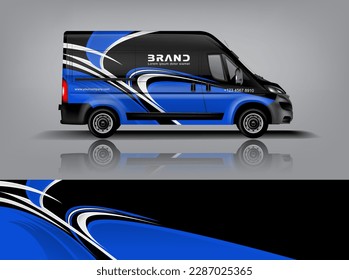 Vector de diseño de calcomanías de auto. Diseños gráficos abstractos de banda de fondo de carreras para envolver vehículos, autos de carreras, rally, aventura y livery dekal a1