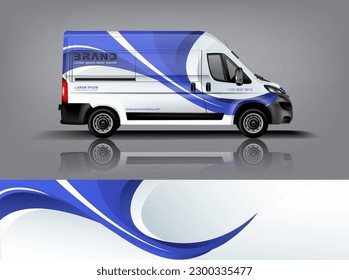 Car decal design vector. Graphic abstract stripe racing background kit designs for wrap vehicle, race car, rally, adventure and livery dekal a1
