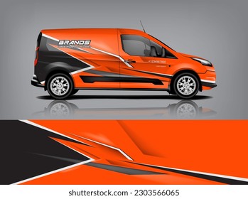 Car decal design vector. Graphic abstract stripe racing background kit designs for wrap vehicle, race car, rally, adventure and livery dekal a1