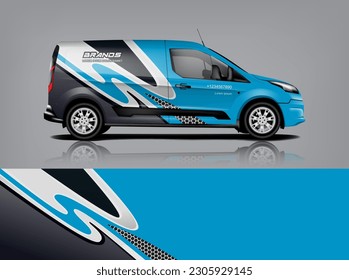 Vector de diseño de calcomanías de auto. Diseños gráficos abstractos de banda de fondo de carreras para envolver vehículos, autos de carreras, rally, aventura y livery dekal a1