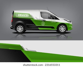 Vector de diseño de calcomanías de auto. Diseños gráficos abstractos de banda de fondo de carreras para envolver vehículos, autos de carreras, rally, aventura y livery dekal a1