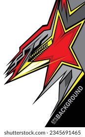 Automobil-Dekorationsvektor. Grafikabstrakte, abstrakte Streifen-Rennhintergrund-Designs für Wrackfahrzeug, Rennwagen, Rallye, Abenteuer und Livery
