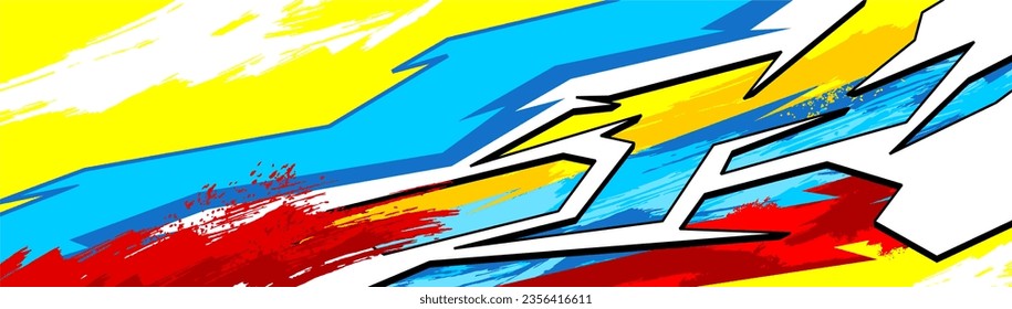 Car decal design vector. Graphic abstract stripe racing background kit designs for wrap vehicle, race car, rally, adventure and livery