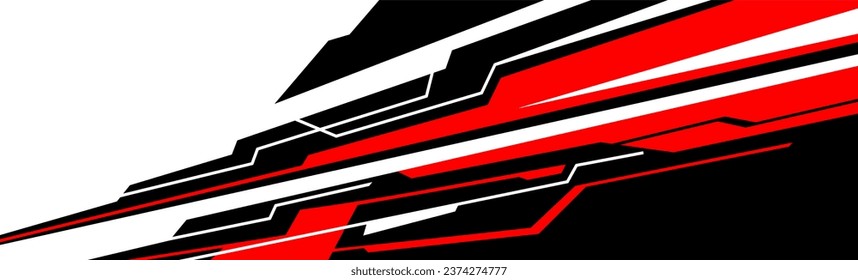 Vector de diseño de calcomanías de auto. Diseños gráficos abstractos de banda de fondo de carreras para envolver vehículos, carreras de coches, rally, aventura y livery