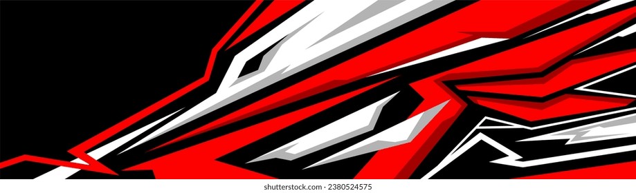 Car decal design vector. Graphic abstract stripe racing background kit designs for wrap vehicle, race car, rally, adventure and livery