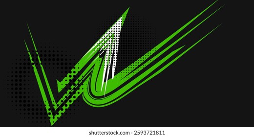 Car decal design vector. Graphic abstract stripe racing background kit designs for wrap vehicle, race car, rally, adventure and livery