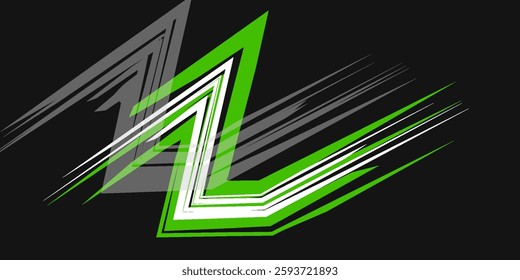 Car decal design vector. Graphic abstract stripe racing background kit designs for wrap vehicle, race car, rally, adventure and livery