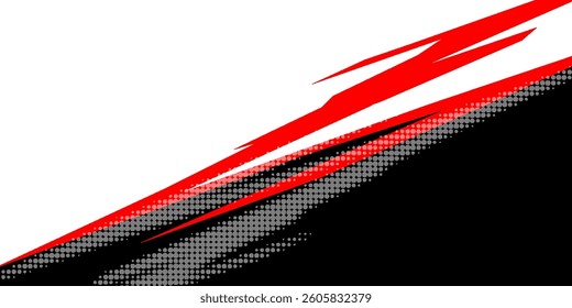 Car decal design vector. Graphic abstract stripe racing background kit designs for wrap vehicle, race car, rally, adventure and livery