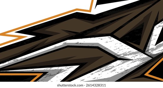 Car decal design vector. Graphic abstract stripe racing background kit designs for wrap vehicle, race car, rally, adventure and livery