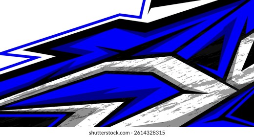 Car decal design vector. Graphic abstract stripe racing background kit designs for wrap vehicle, race car, rally, adventure and livery