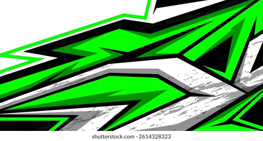 Car decal design vector. Graphic abstract stripe racing background kit designs for wrap vehicle, race car, rally, adventure and livery