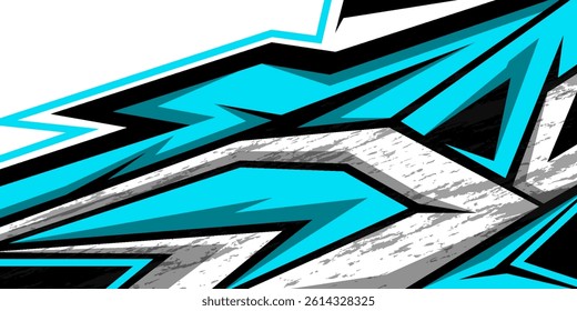 Car decal design vector. Graphic abstract stripe racing background kit designs for wrap vehicle, race car, rally, adventure and livery