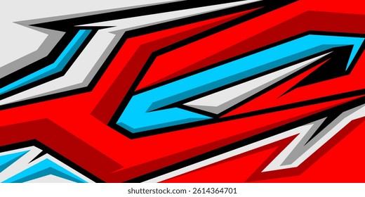 Car decal design vector. Graphic abstract stripe racing background kit designs for wrap vehicle, race car, rally, adventure and livery