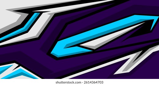 Car decal design vector. Graphic abstract stripe racing background kit designs for wrap vehicle, race car, rally, adventure and livery