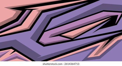 Car decal design vector. Graphic abstract stripe racing background kit designs for wrap vehicle, race car, rally, adventure and livery