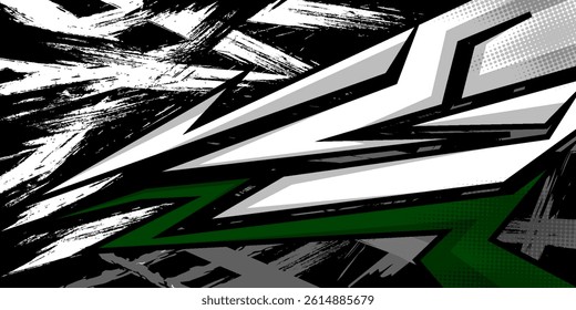 Car decal design vector. Graphic abstract stripe racing background kit designs for wrap vehicle, race car, rally, adventure and livery