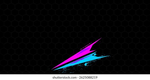 Vector de diseño de calcomanía de coche. Diseños abstractos gráficos del equipo del fondo de las carreras de la raya para el vehículo del abrigo, el coche de la carrera, el rally, la aventura y la librea