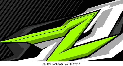 Car decal design vector. Graphic abstract stripe racing background kit designs for wrap vehicle, race car, rally, adventure and livery
