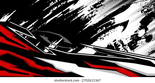 Autoaufkleber-Design-Vektor. Grafische abstrakte Streifen Rennen Hintergrund Kit Designs für Wrap Fahrzeug, Rennwagen, Rallye, Abenteuer und Livree