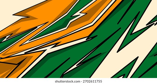 Car decal design vector. Graphic abstract stripe racing background kit designs for wrap vehicle, race car, rally, adventure and livery