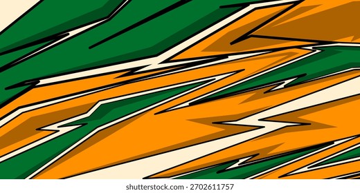 Car decal design vector. Graphic abstract stripe racing background kit designs for wrap vehicle, race car, rally, adventure and livery