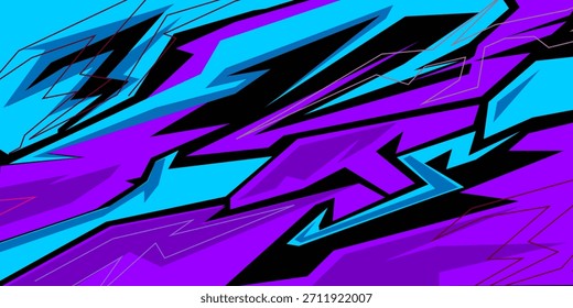 Autoaufkleber-Design-Vektor. Grafische abstrakte Streifen Rennen Hintergrund Kit Designs für Wrap Fahrzeug, Rennwagen, Rallye, Abenteuer und Livree