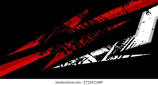 Car decal design vector. Graphic abstract stripe racing background kit designs for wrap vehicle, race car, rally, adventure and livery