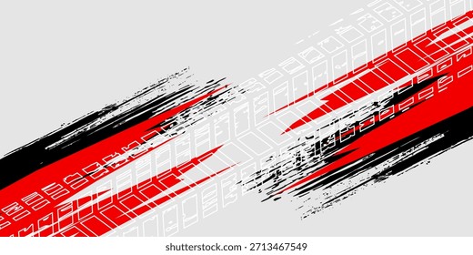 Car decal design vector. Graphic abstract stripe racing background kit designs for wrap vehicle, race car, rally, adventure and livery