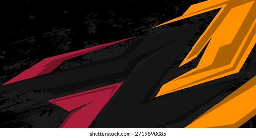 Car decal design vector. Graphic abstract stripe racing background kit designs for wrap vehicle, race car, rally, adventure and livery