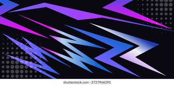Car decal design vector. Graphic abstract stripe racing background kit designs for wrap vehicle, race car, rally, adventure and livery