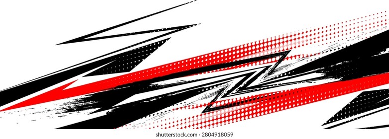 Car decal design vector. Graphic abstract stripe racing background kit designs for wrap vehicle, race car, rally, adventure