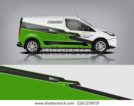 Car decal design vector. Graphic abstract stripe racing background kit designs for wrap vehicle, race car, rally, adventure and livery dekal a1