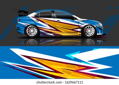 car decal design vector kit. abstract background graphics for vehicle advertisement and vinyl wrap