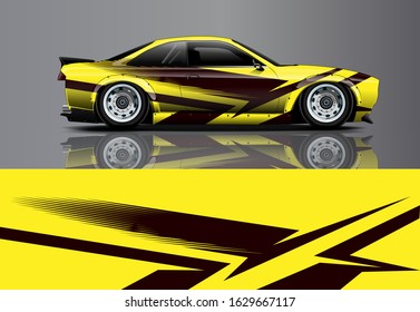 car decal design vector kit. abstract background graphics for vehicle advertisement and vinyl wrap