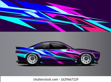 car decal design vector kit. abstract background graphics for vehicle advertisement and vinyl wrap