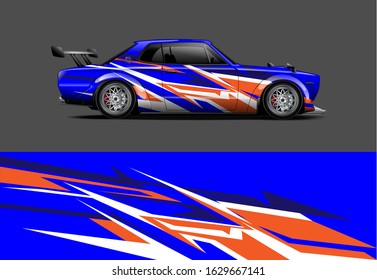 car decal design vector kit. abstract background graphics for vehicle advertisement and vinyl wrap